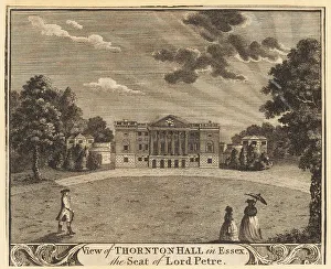 Palladian Prints: View of Thornton Hall in Essex, 18th century