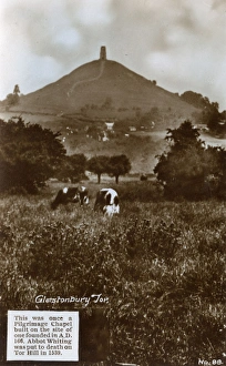 View of Tor Hill, Glastonbury, Somerset