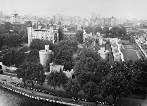 Skylines Prints: The view of The Tower of London, from Tower Bridge