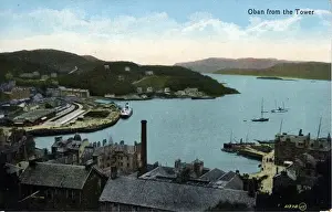Oban Prints: View from the Tower, Oban, Argyllshire