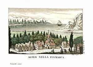 Alta Collection: View of the town of Alta, Finnmark county, Norway