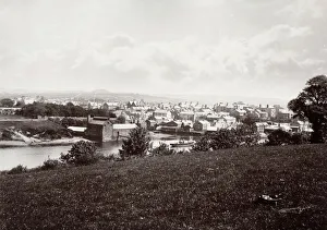 Shed Gallery: view of the town of Cardigan, Wales