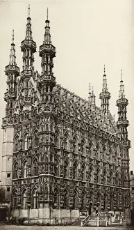 Leuven Prints: View of the Town Hall, Louvain (Leuven), Belgium