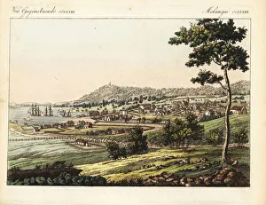 View of the town of Hobart, Tasmania, 1821 View of the town of Hobart, Tasmania, 1821