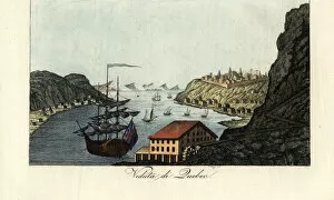 Images Dated 15th August 2019: View of the town of Quebec, Canada, circa 1800