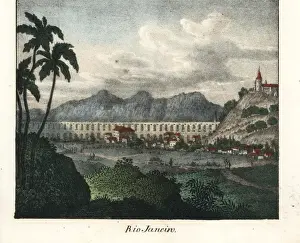 View of the town of Rio de Janeiro, Brazil