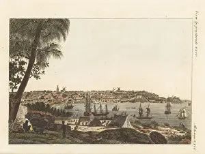 Windmills Prints: View of the town of Sydney, New South Wales, Australia, 1808