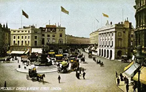 View of the traffic at Piccadilly Circus, London