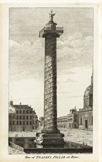 Draughtsman Prints: View of Trajan's Column, Rome, in the 18th century