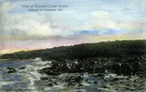 Volcanoes Prints: View of Trinidad's New Island - Wilkey's Land