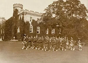 Stewart Collection: View of Tulloch Castle, Scotland, with pipers