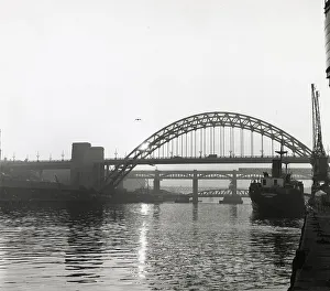 Ripples Prints: View of the Tyne Bridge at Newcastle upon Tyne. Date: 1960s