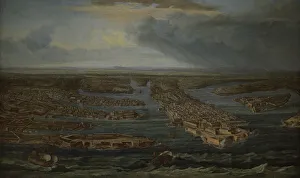 1733 Prints: View of Valletta and the Three Cities, circa 1733