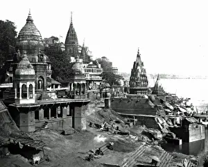 Uttar Prints: View of Varanasi (Benares), Uttar Pradesh, India
