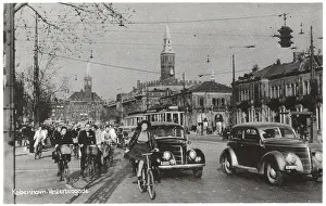 View of Vesterbrogade, Copenhagen, Denmark