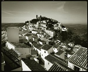 Images Dated 30th August 2016: View of village roof tops Casaris, Spain