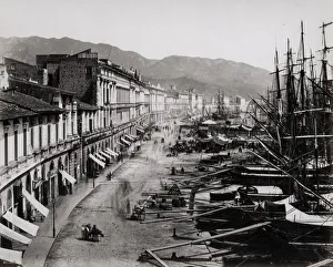View along the waterfront Messina, Sicily Italy