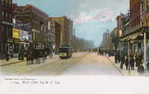 View of West 125th Street, New York City, USA