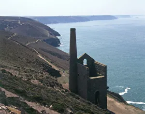 Coates Collection: View at Wheal Coates tin mine, St Agnes, Cornwall