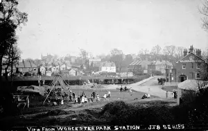 Marche Prints: View from Worcester Park station, SW London (Surrey)