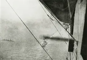View of WW1 fleet from an airship