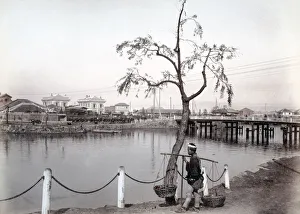 View of Yokohama Railway Station, Japan, c. 1880 s