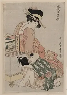 Viewing a peep box show