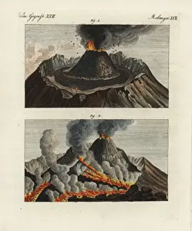 Bilderbuchfurkinder Prints: Views of the crater of Mt Vesuvius