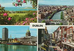 John Hinde Gallery: Four views of Dublin, Republic of Ireland