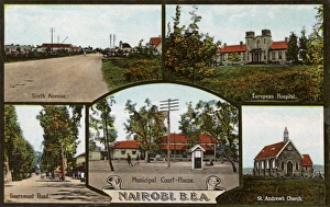 Five views of Nairobi, Kenya, British East Africa