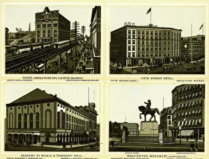 Four views of New York City, USA