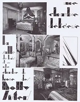 Three views of rooms in Jenny Dollys house in Paris, 1927 Date: 1927