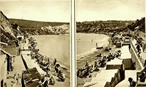 Swanage Prints: Two views of Swanage beach, Dorset