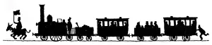 Vignette illustration, Railway Ribaldry by W Heath Robinson