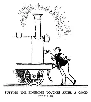 Vignette illustration, Railway Ribaldry by W Heath Robinson