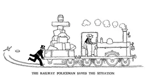 Vignette illustration, Railway Ribaldry by W Heath Robinson