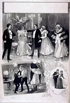 Ball Room Prints: Vignettes of ballroom scene, stabbing attempt, and a couple