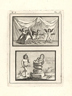 Antiquitiesofherculaneum Gallery: Vignettes of cupids or genii