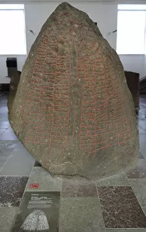 Ancestors Gallery: Viking Age. Runestone. Tirsted. 10th century AD. National M
