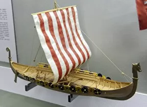 Images Dated 18th March 2012: Viking ship. 9th century. Model of A. Twill, 1988. Museum of