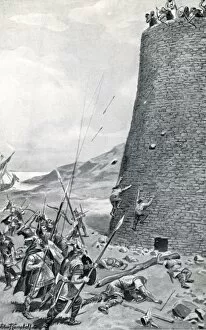 Images Dated 8th February 2011: Vikings attack tower