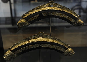 Vikings. Two fine collars for carriage horses, were found bu Vikings. Two fine collars for carriage horses, were found bu