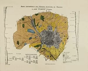 Vilanova Collection: VILANOVA i PIERA, Joan (1821-1893). Agronomic map