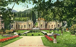 Villa d'Este, Cernobbio, Italy - postcard 1937