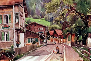 Oberland Prints: Village in Bernese Oberland