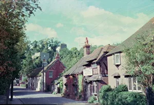 Village and castle, Bramber, South Downs