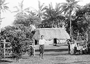 Chiefs Prints: A village Chief's house, Tonga, Victorian period