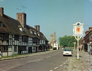 Biddenden Prints: Village and church, Biddenden