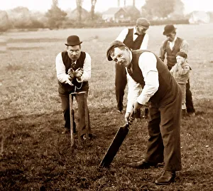 A village cricket match, early 1900s