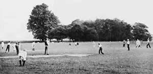 A village cricket match, early 1900s